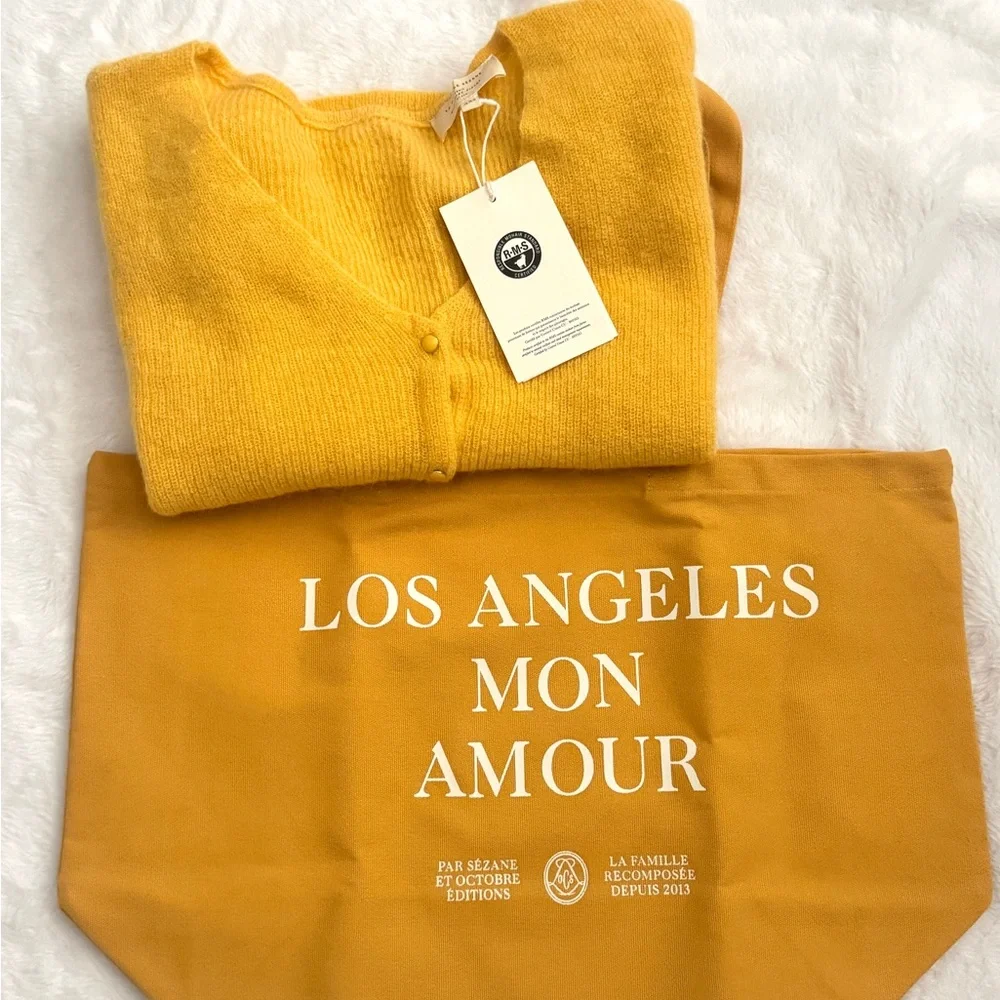 Sezane BARRY CARDIGAN yellow xxs/ NWT - Picture 10 of 10